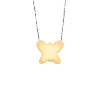 Collana Artlinea in Oro Giallo e Bianco Farfalla - Mini Parure - CEA2717-LN