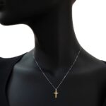 Collana Artlinea in Oro Giallo e Bianco Croce - Croci Gold - CEA2720-LO