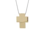 Collana Artlinea in Oro Bicolore Croce Media - Glam - CEA4332