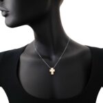 Collana Artlinea in Oro Bicolore Croce Grande - Glam - CEA4333