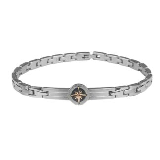 Bracciale Zancan in Acciaio con Rosa dei Venti - Hiteck - EHB228