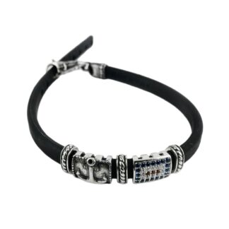 Bracciale Cesare Paciotti in Silicone e Argento - Nautica - JPNC1894M3