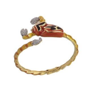 Bracciale Artlinea in Argento con Smalto e Zirconi Scorpione - Wild - ZBR693-MN