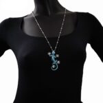 Collana Artlinea in Argento con Smalto e Agata Geco Grande - Wild - ZCL1063-MB