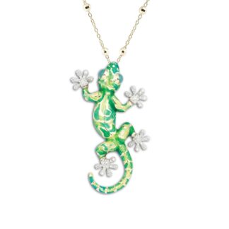 Collana Artlinea in Argento con Smalto e Agata Geco Grande - Wild - ZCL1065-MG