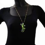 Collana Artlinea in Argento con Smalto e Agata Geco Grande - Wild - ZCL1065-MG