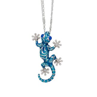 Collana Artlinea in Argento con Smalto e Agata Geco Piccolo - Wild - ZCL1066-MB