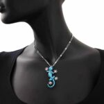 Collana Artlinea in Argento con Smalto e Agata Geco Piccolo - Wild - ZCL1066-MB