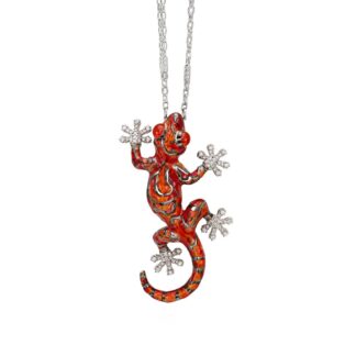 Collana Artlinea in Argento con Smalto e Agata Geco Piccolo - Wild - ZCL1067-ML
