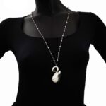 Collana Artlinea in Argento con Smalto e Zirconi Cigno Grande - Wild - ZCL1151-ML