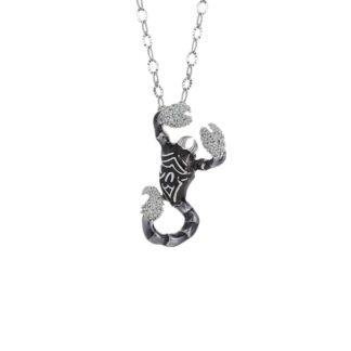 Collana Artlinea in Argento con Smalto e Zirconi Scorpione Piccolo - Wild - ZCL1287-MB