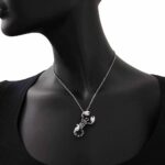 Collana Artlinea in Argento con Smalto e Zirconi Scorpione Medio - Wild - ZCL1289-MB