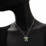 Collana Artlinea in Argento con Smalto e Zirconi Tartaruga Mini - Wild - ZCL1296-MB
