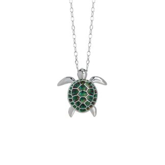 Collana Artlinea in Argento con Smalto e Zirconi Tartaruga Media - Wild - ZCL1298-MB