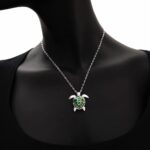 Collana Artlinea in Argento con Smalto e Zirconi Tartaruga Media - Wild - ZCL1298-MB