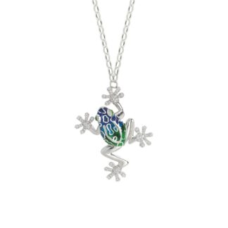 Collana Artlinea in Argento con Smalto e Zirconi Rana Piccola - Wild - ZCL1305-MB