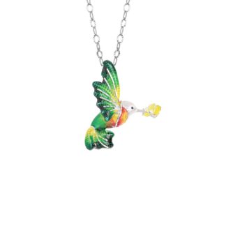 Collana Artlinea in Argento con Smalto Colibrì Piccolo - Wild - ZCL1313-MB