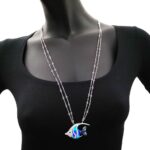 Collana Artlinea in Argento con Smalto e Siamite Pesce Grande - Wild - ZCL1333-MB