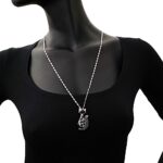 Collana Artlinea in Argento con Smalto e Siamite Gatto Grande - Wild - ZCL1344-ML
