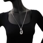 Collana Artlinea in Argento con Smalto e Siamite Gatto Grande - Wild - ZCL1346-MB