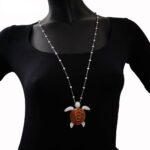 Collana Artlinea in Argento con Smalto e Zirconi Tartaruga Grande - Wild - ZCL918-ML