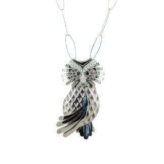 Collana Artlinea in Argento con Smalto e Zirconi Gufo Piccolo - Wild - ZCL938-ML