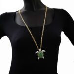 Collana Artlinea in Argento con Smalto e Zirconi Tartaruga Piccola - Wild - ZCL940-MN