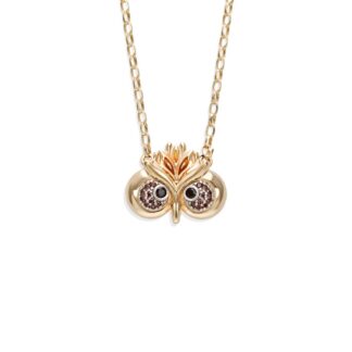 Collana Artlinea in Argento con Smalto e Zirconi Civetta - Wild - ZCL950-MN