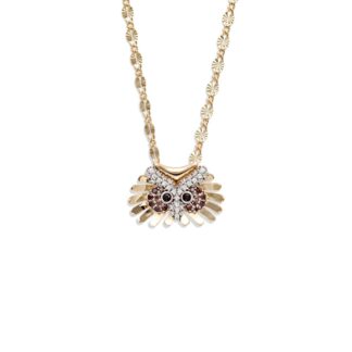 Collana Artlinea in Argento con Smalto e Zirconi Gufo - Wild - ZCL952-LN