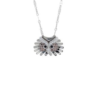 Collana Artlinea in Argento con Smalto e Zirconi Gufo - Wild - ZCL953-LL