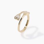 Anello Contrarié Mabina in Argento con Zirconi | Cuore - 523196