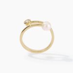 Anello Contrarié Mabina in Argento con Perla | Punto Luce - 523197