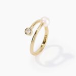 Anello Contrarié Mabina in Argento con Perla | Punto Luce - 523197