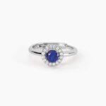 Anello Mabina in Argento con Zaffiro Sintetico e Zirconi - 523209