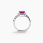Anello Mabina in Argento con Rubino Sintetico e Zirconi - 523211