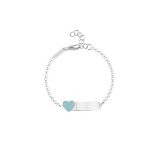 Bracciale Neonata Mabina in Argento e Smalto Cuore - 533393