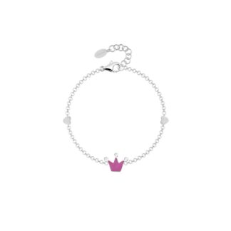 Bracciale Bimba Mabina in Argento e Smalto Corona - 533398