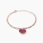 Bracciale Mabina in Argento con Rubini Sintetici e Cuore - 533465