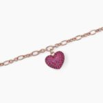 Bracciale Mabina in Argento con Rubini Sintetici e Cuore - 533465