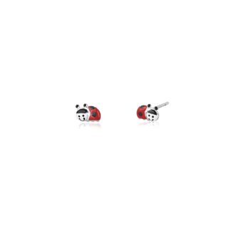 Orecchini Bimba Mabina in Argento e Smalto Coccinella - 563060