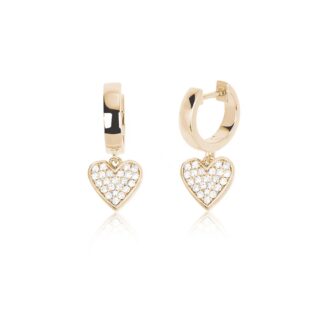 Orecchini Mabina in Argento con Zirconi e Cuore - 563393