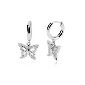 Orecchini Mabina in Argento con Zirconi e Farfalla - 563399