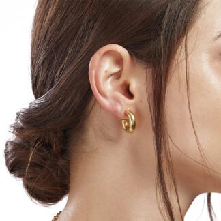 Orecchini a Cerchio Mabina in Argento Dorato - 563445