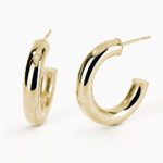 Orecchini a Cerchio Mabina in Argento Dorato - 563448