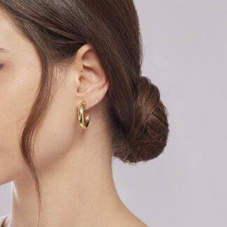 Orecchini a Cerchio Mabina in Argento Dorato - 563448