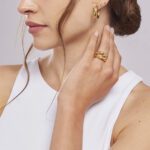 Orecchini a Cerchio Mabina in Argento Dorato - 563448