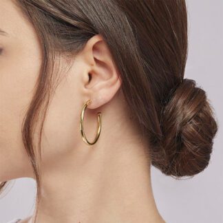 Orecchini a Cerchio Mabina in Argento Dorato - 563451
