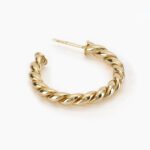 Orecchini Torchon a Cerchio Mabina in Argento Dorato - 563454
