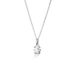Ciondolo Le Bebè Bimba in Oro Bianco con Diamanti - i Pavé Mini - LBB154