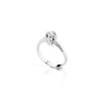 Anello Solitario Le Bebè Bimba e Bimbo Oro Bianco e Diamante - I Solitari - LBB213